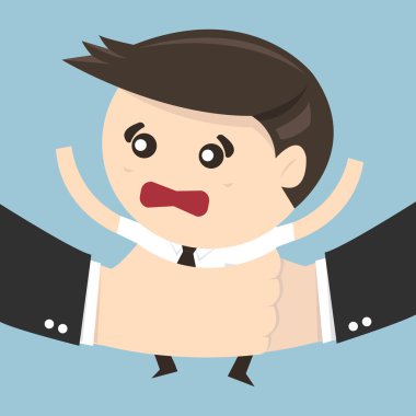 İşadamı bir alkış, vektör, düz tasarım