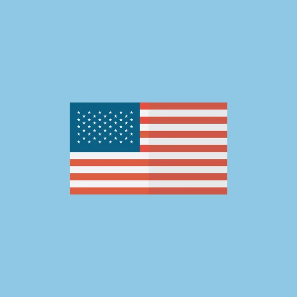 American flag, vector icon — Stock Vector