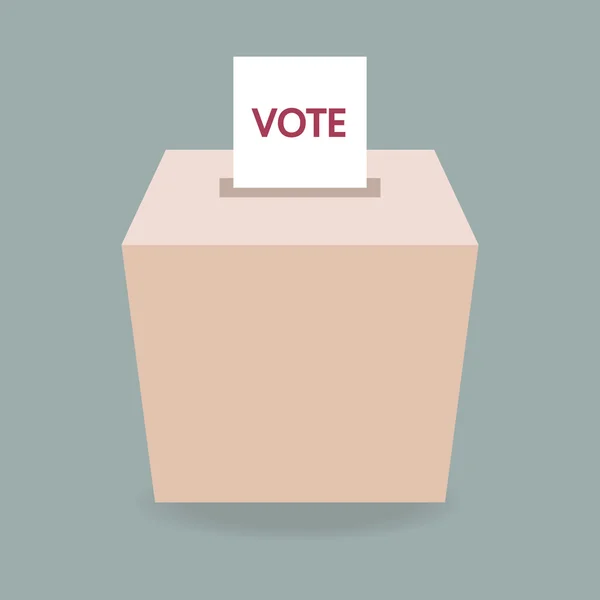 Voto scheda elettorale, design piatto — Vettoriale Stock