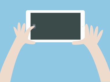 Akıllı telefon, düz tasarım, Selfie kavramı ile kendini alarak