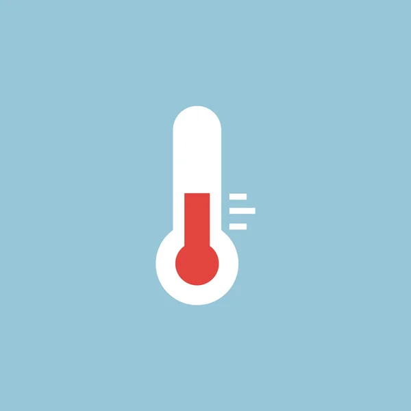 Thermometer icoon, Vlakke designstijl, vectorillustratie. — Stockvector