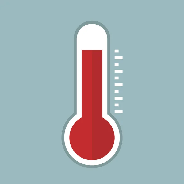 Icono del termómetro, Estilo de diseño plano, ilustración vectorial — Vector de stock