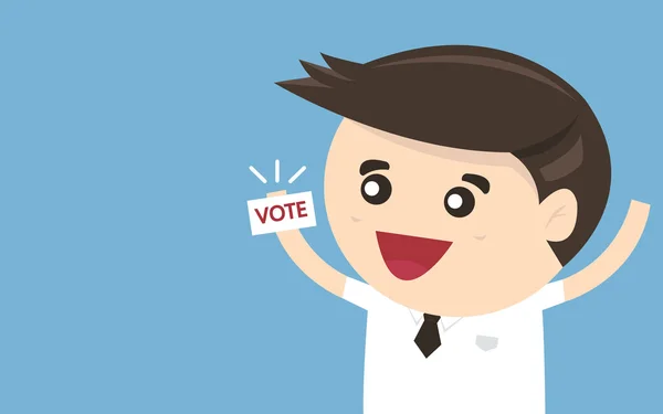 Vote homme d'affaires, Illustration vectorielle, Flat Design — Image vectorielle