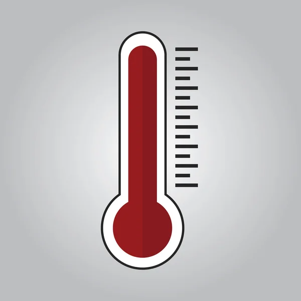 Icono del termómetro, Estilo de diseño plano, ilustración vectorial — Archivo Imágenes Vectoriales