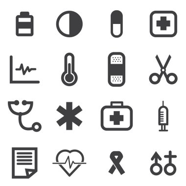 Tıbbi Icons set, vektör Icon set