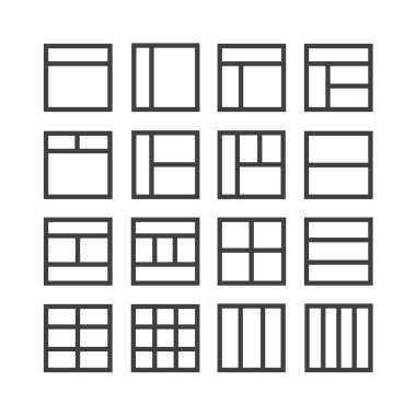 Düzen simge seti, vektör Icon set