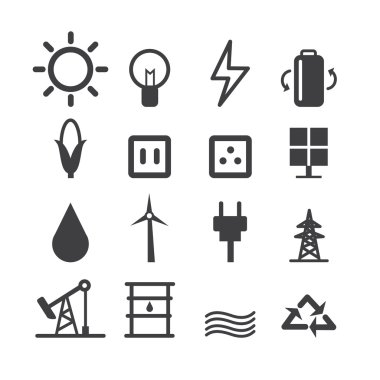 Enerji simge seti, vektör Icon set
