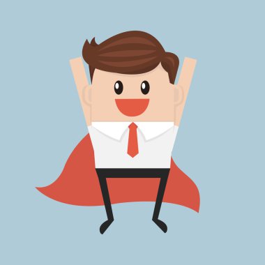 Süper işadamı, düz tasarım