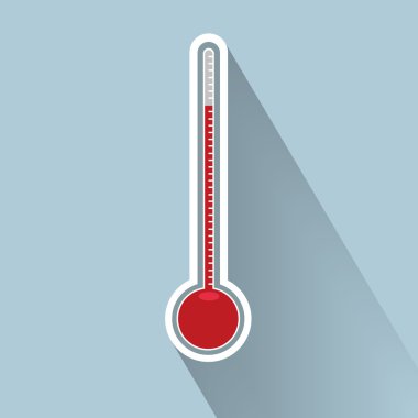 Termometre kutsal kişilerin resmi, vektör çizim, düz tasarım