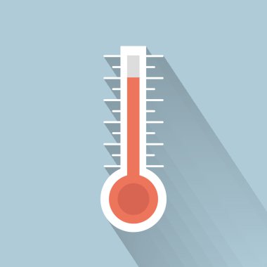 termometre simge vektör düz tasarımı