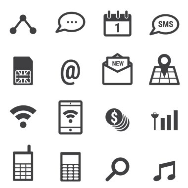 Hareket eden telefon simgesi. vektör Icon set