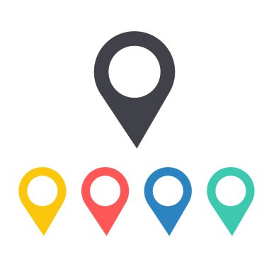 PIN simge vektör düz tasarımı göster