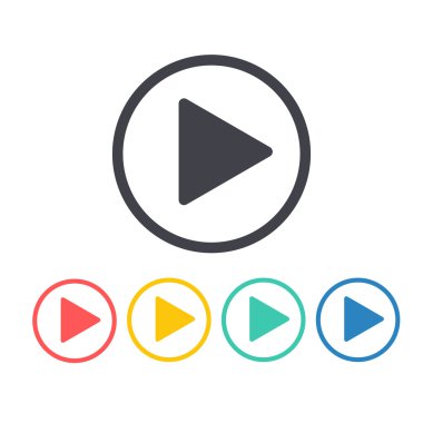 düğme simgesi vektör düz tasarım oyna