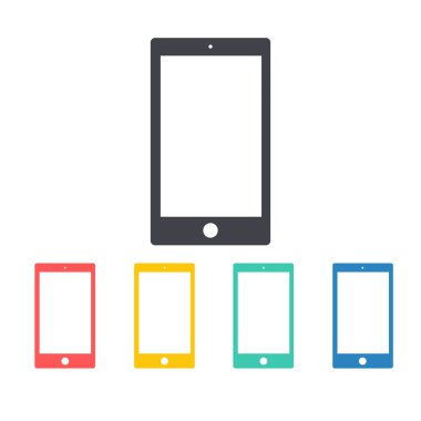 Smartphone kutsal kişilerin resmi, vektör çizim vektör düz tasarımı