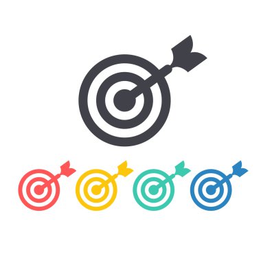 Hedef simgesi vektör düz tasarım