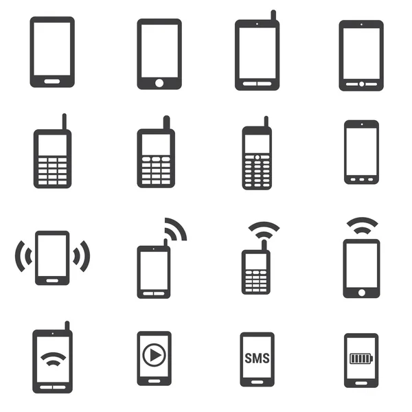 Ícone de smartphone, conjunto de ícones vetoriais —  Vetores de Stock