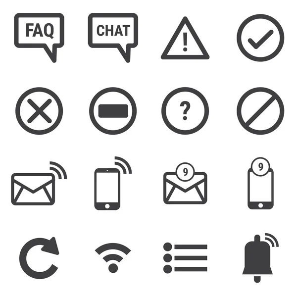 Iconos de notificación, conjunto de iconos de vector — Vector de stock