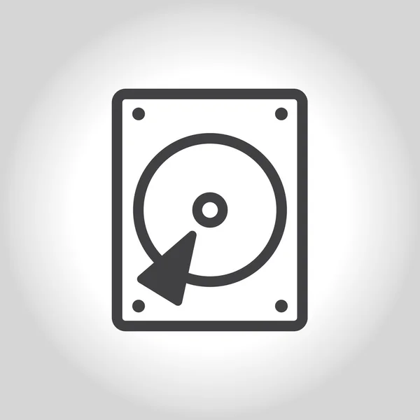 Sabit disk simgesi, vektör Icon set — Stok Vektör