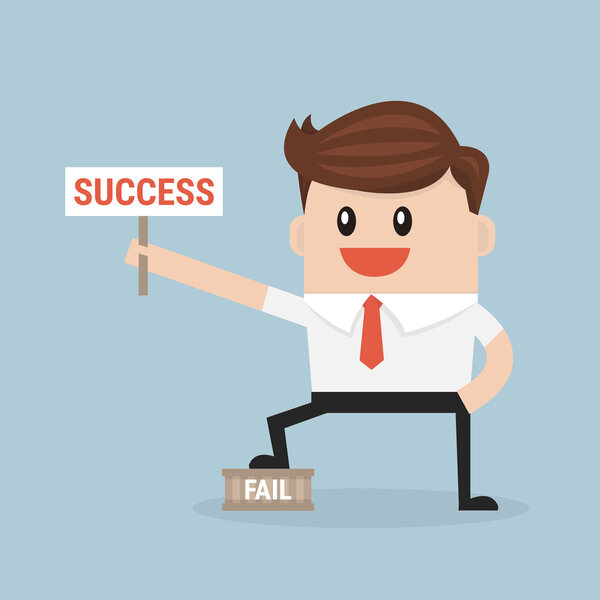 Success Businessman flat design