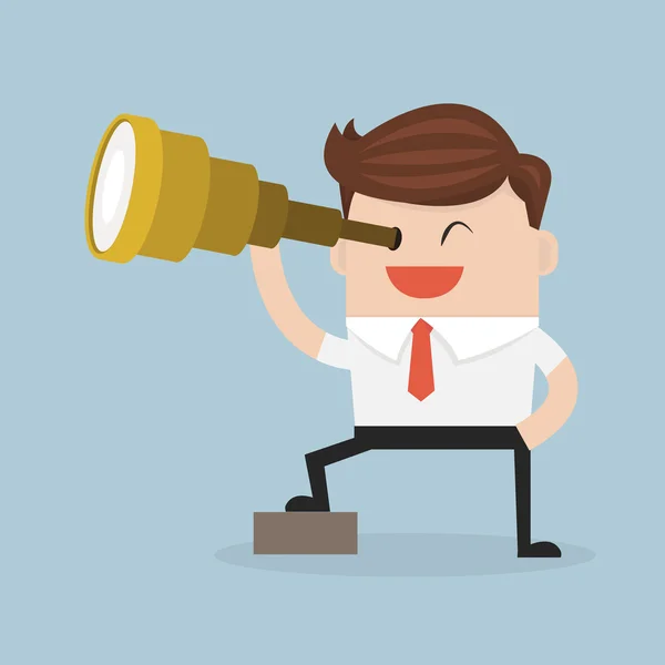 Gelecek için arıyor işadamı vektör, düz tasarım