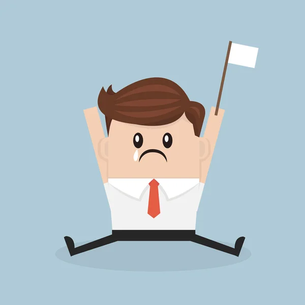 Yorgun işadamı zemin ve teslim üzerinde uzanmış