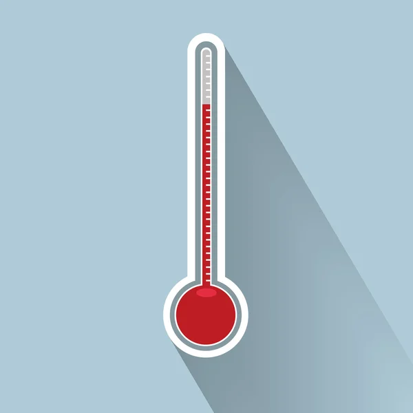 Ícone do termômetro, ilustração vetorial, projeto liso —  Vetores de Stock