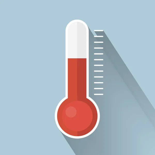 Thermomètre icône vecteur plat design — Image vectorielle