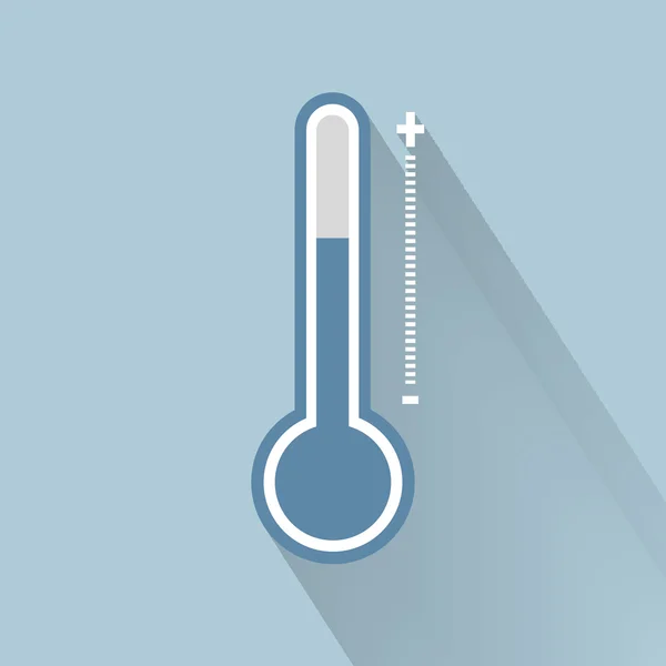 Icône du thermomètre, illustration vectorielle, dessin plat — Image vectorielle