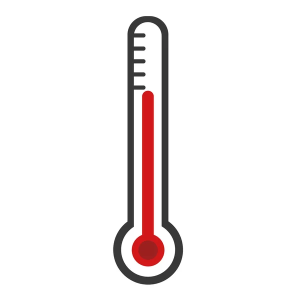 Icono del termómetro aislado sobre el fondo blanco — Vector de stock