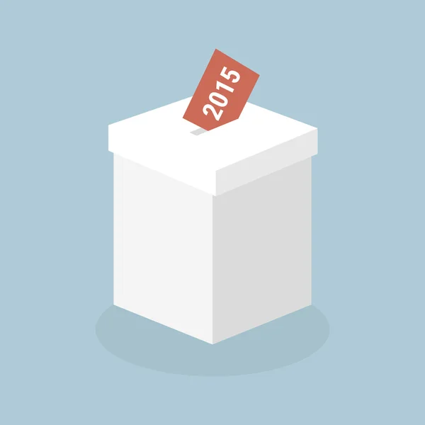 Elezioni 2015 vettoriale design piatto — Vettoriale Stock