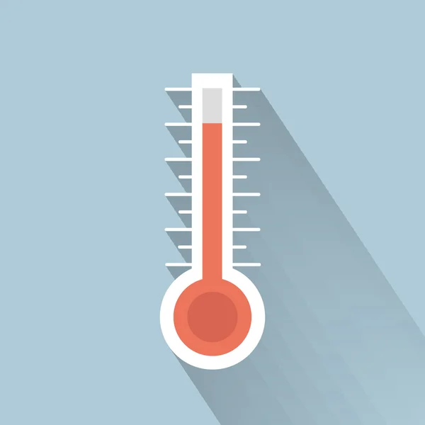 Thermometer icon vector flat design — Stock Vector