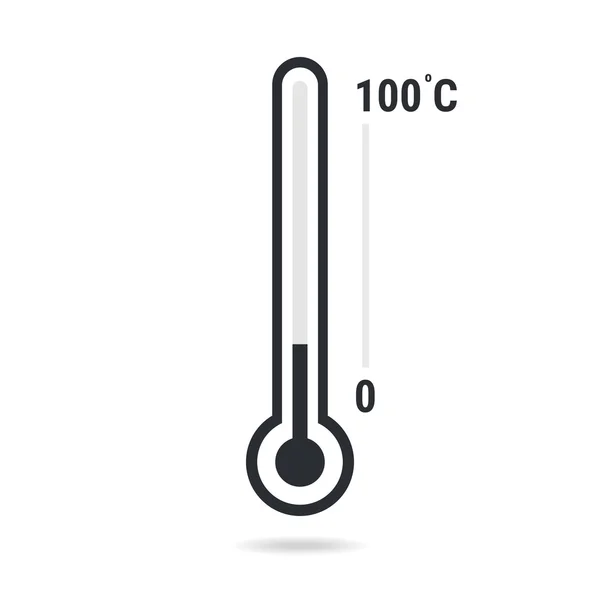 Иконка термометра векторной плоской конструкции — стоковый вектор