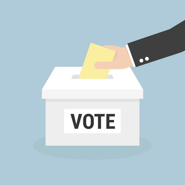 oy sandığı oy, düz tasarım, vektör