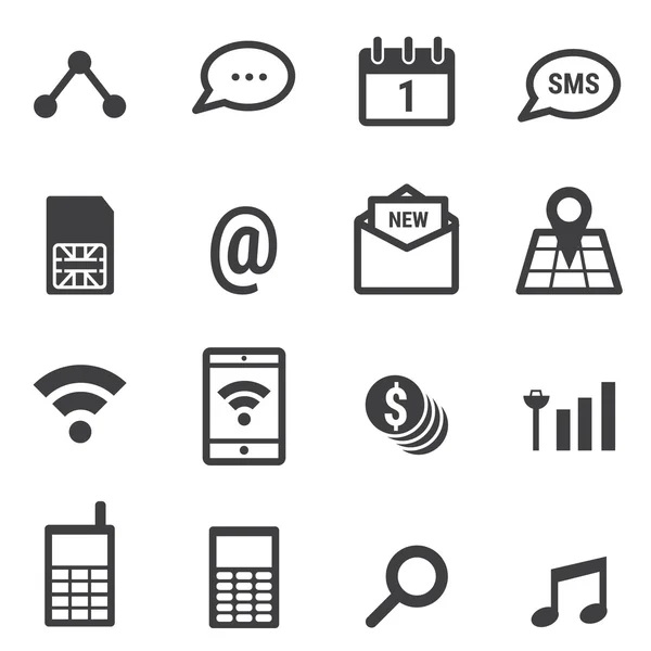 Icono de teléfono móvil. icono conjunto vector — Vector de stock