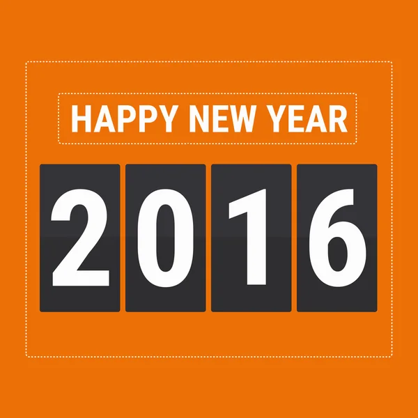 Felice anno nuovo 2016 carta — Vettoriale Stock