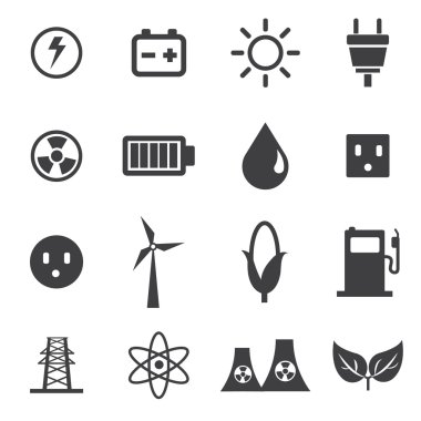 Enerji Icons Set vektör eps10.