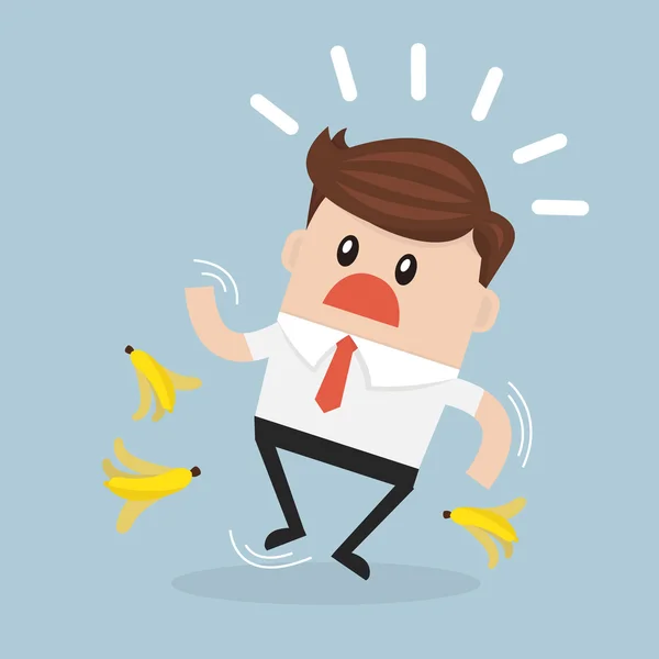 Muz kabuğuna kayıp işadamı.