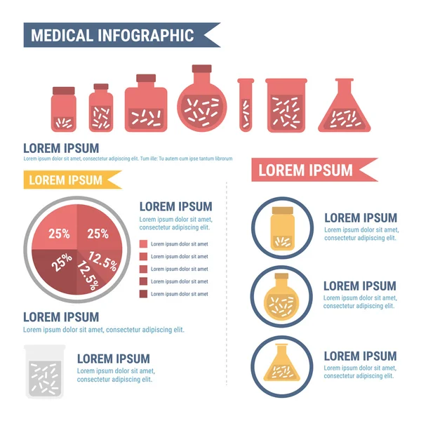 Orvosi Infographics vektor eps10. — Stock Vector