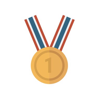 Madalya simgesi düz tasarlamak vektör