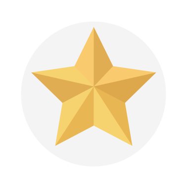 Beyaz arkaplanda izole edilmiş altın yıldız