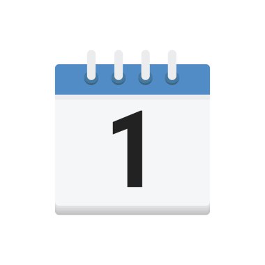 Vektör takvim simgesini düz tasarlamak vektör.