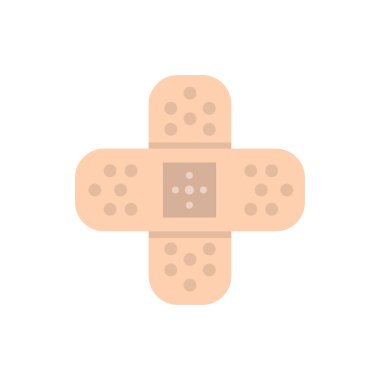 Vektör yapışkanlı bandaj simgesi.