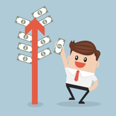 işadamı ve para ağacı.