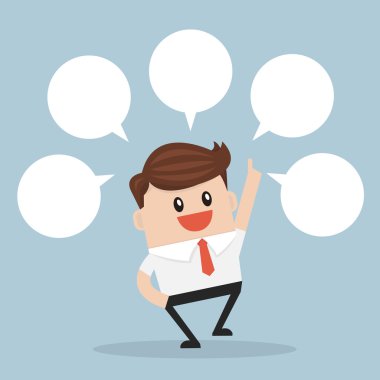 işadamı olması fikri üzerine kafa, düz tasarım