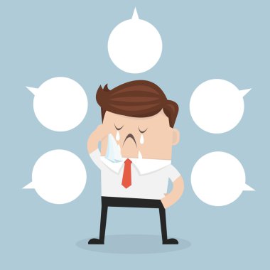 iş adamı sorguya çekildi. vektör