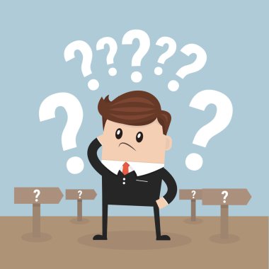 Karışık bir iş adamı. Ayakta kavşak.