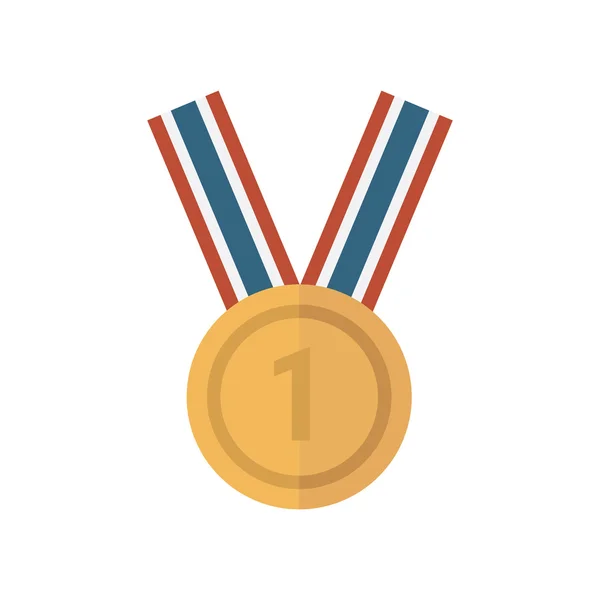 Icône de médaille vecteur design plat — Image vectorielle