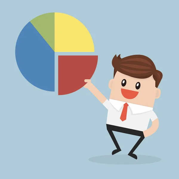 Pazar veya kar payı karikatür konsept tasarımı.