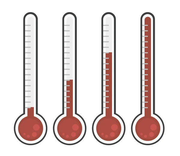 Termómetro icono diseño plano vector . — Archivo Imágenes Vectoriales