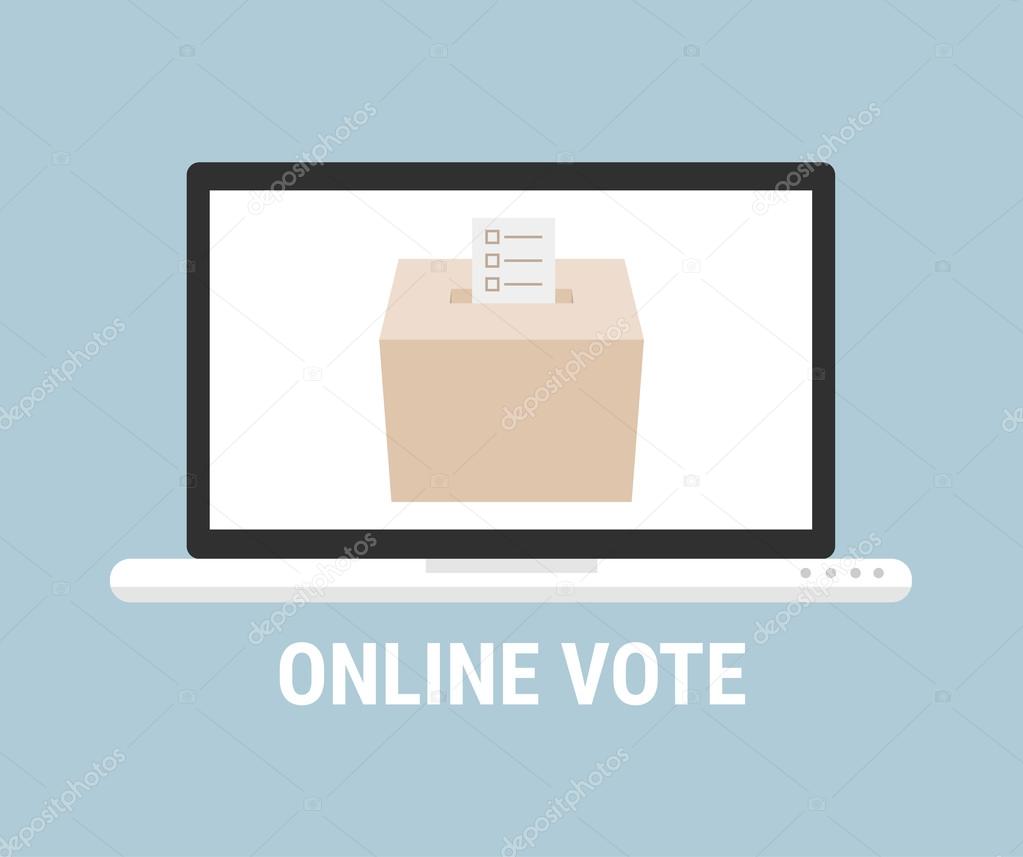 Voting online concept. Flat style